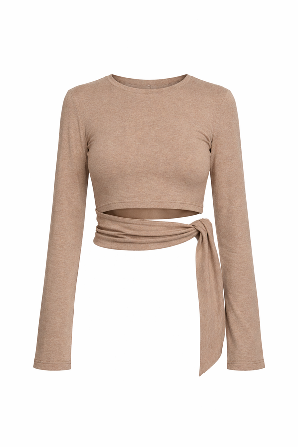 Bluzka "ELARA" Beige Cut-Out