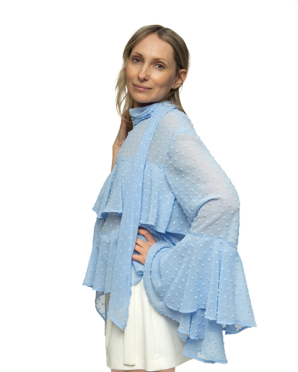 Bluzka „Lekki Urok” - błękitny pastelowy