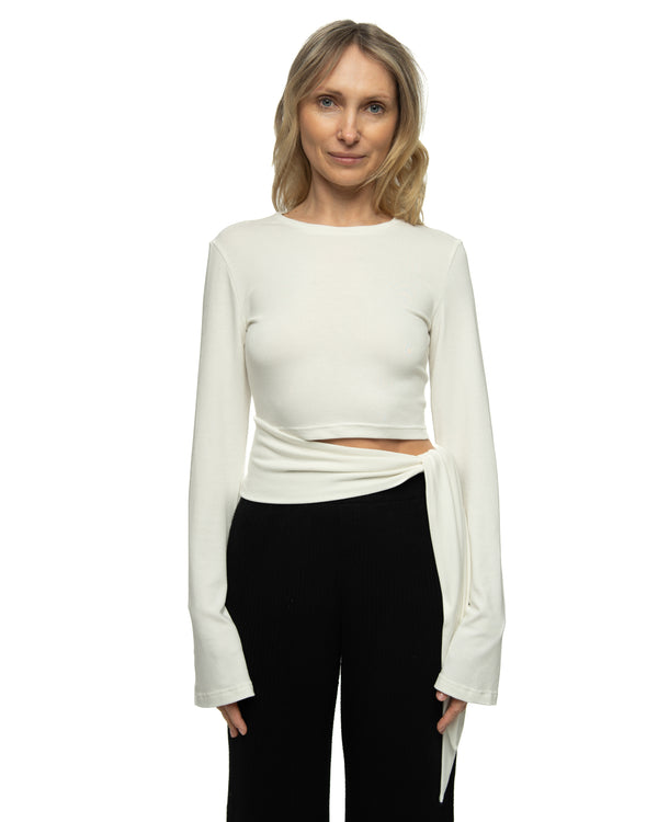 Bluzka "ELARA" Ivory Cut-Out