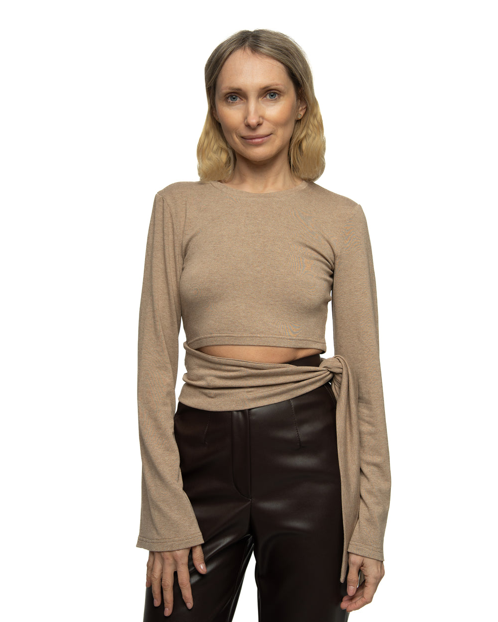 Bluzka "ELARA" Beige Cut-Out