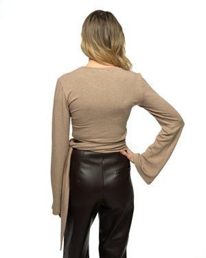 Bluzka "ELARA" Beige Cut-Out
