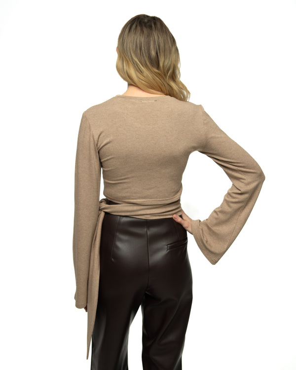 Bluzka "ELARA" Beige Cut-Out