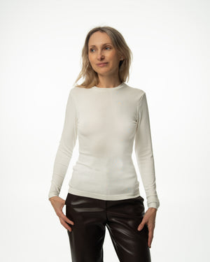 Bluzka basic „Pure Touch” – ecru