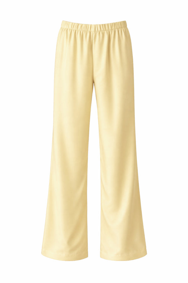 Satynowe Spodnie Lume Butter Yellow