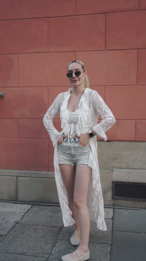 Koronkowa Narzutka Éloise White