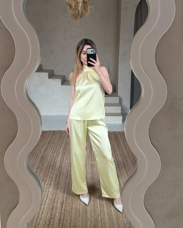 Bluzka halter Lume Butter Yellow