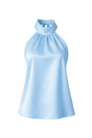 Bluzka halter Lume Dusty Blue