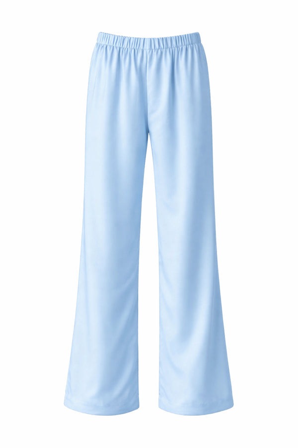 Satynowe Spodnie Lume Dusty Blue
